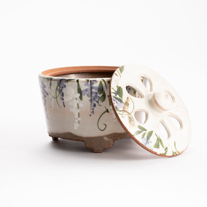 【清水焼】香炉　藤　俊山窯 KOTOPOTTER