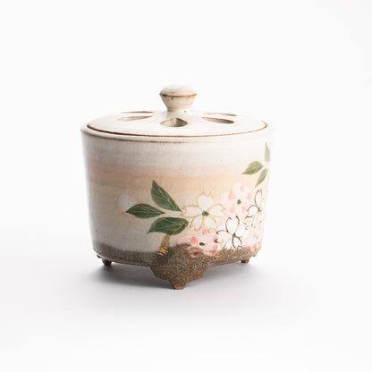 【清水焼】香炉　桜　俊山窯 KOTOPOTTER