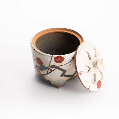 【清水焼】香炉　梅　俊山窯 KOTOPOTTER