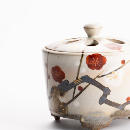 【清水焼】香炉　梅　俊山窯 KOTOPOTTER