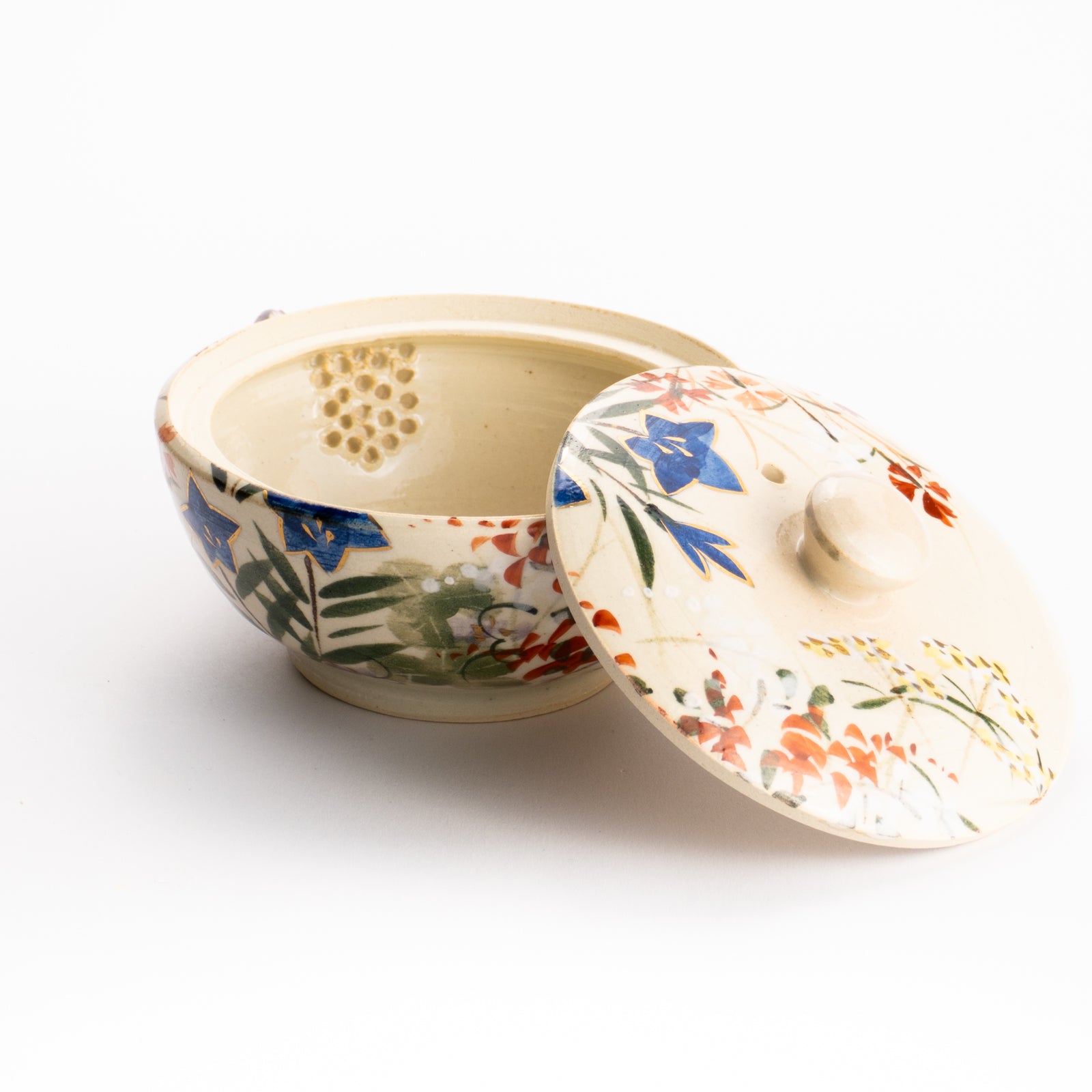 【清水焼】玉露宝瓶　秋草　俊山窯 KOTOPOTTER