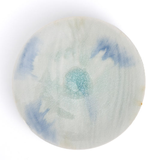 パスタ皿　灰釉B　大日窯 - Handcrafted Japanese pottery from Kyoto - Kyo ware / Kiyomizu ware.