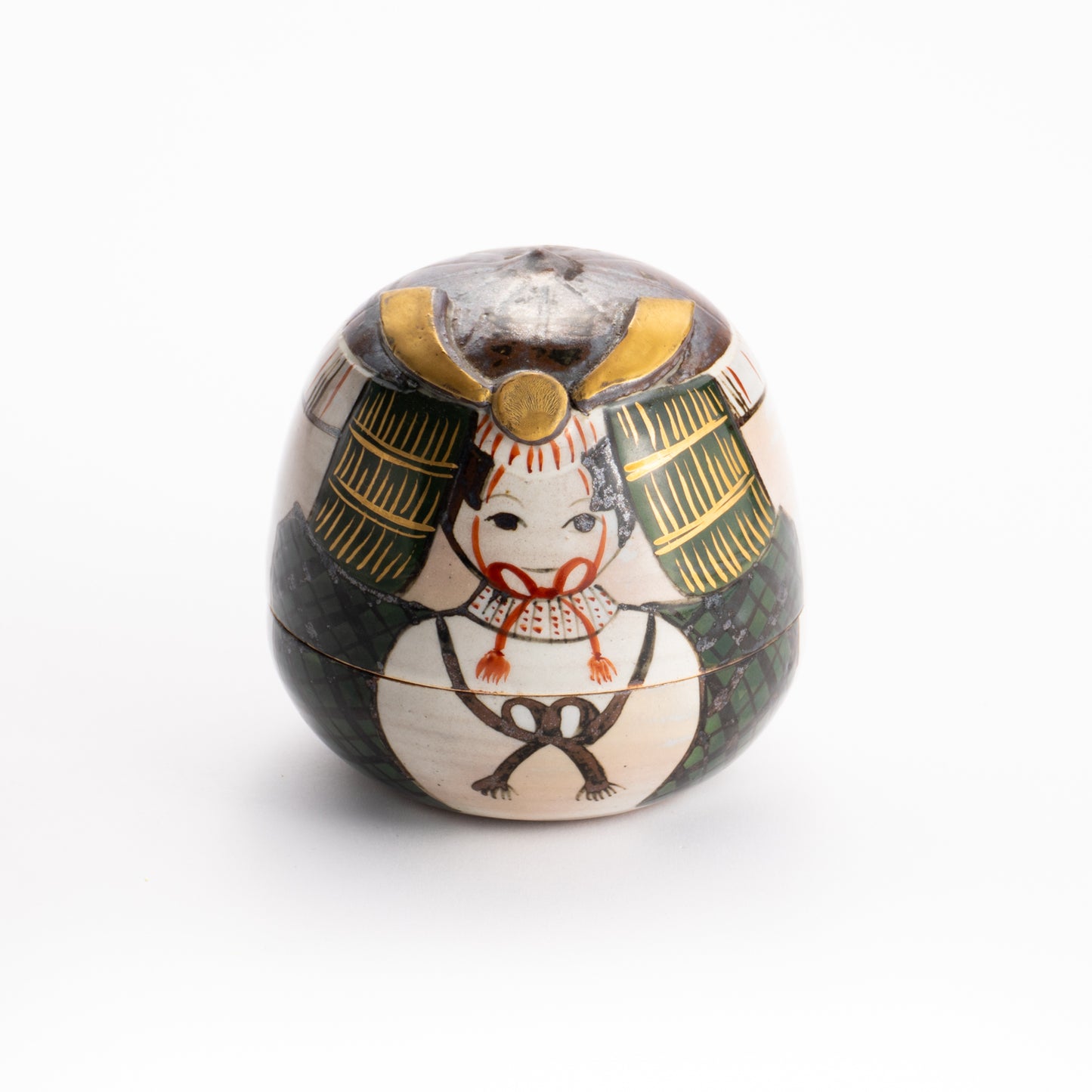 【清水焼】蓋物　若武者　俊山窯 KOTOPOTTER