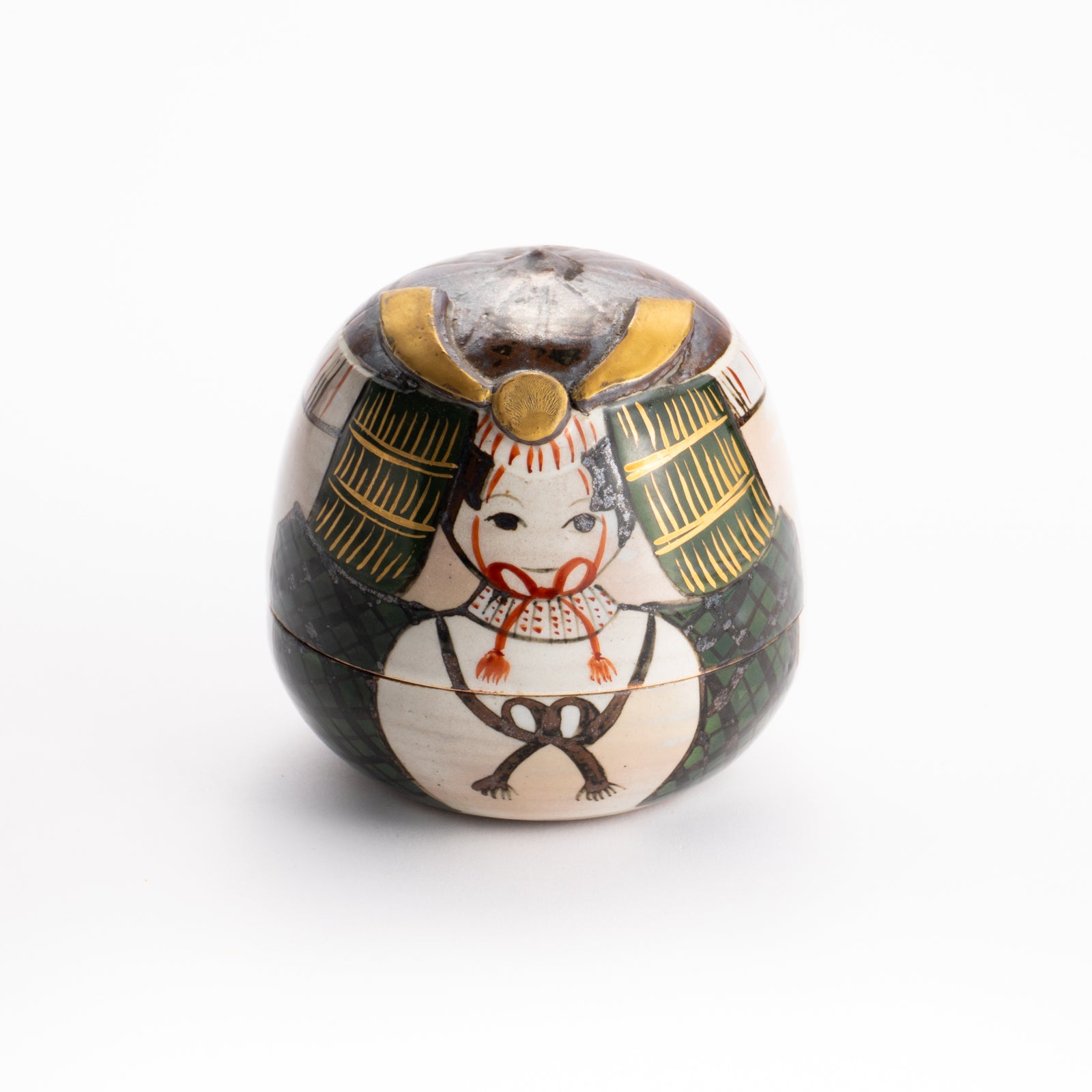 【清水焼】蓋物　若武者　俊山窯 KOTOPOTTER