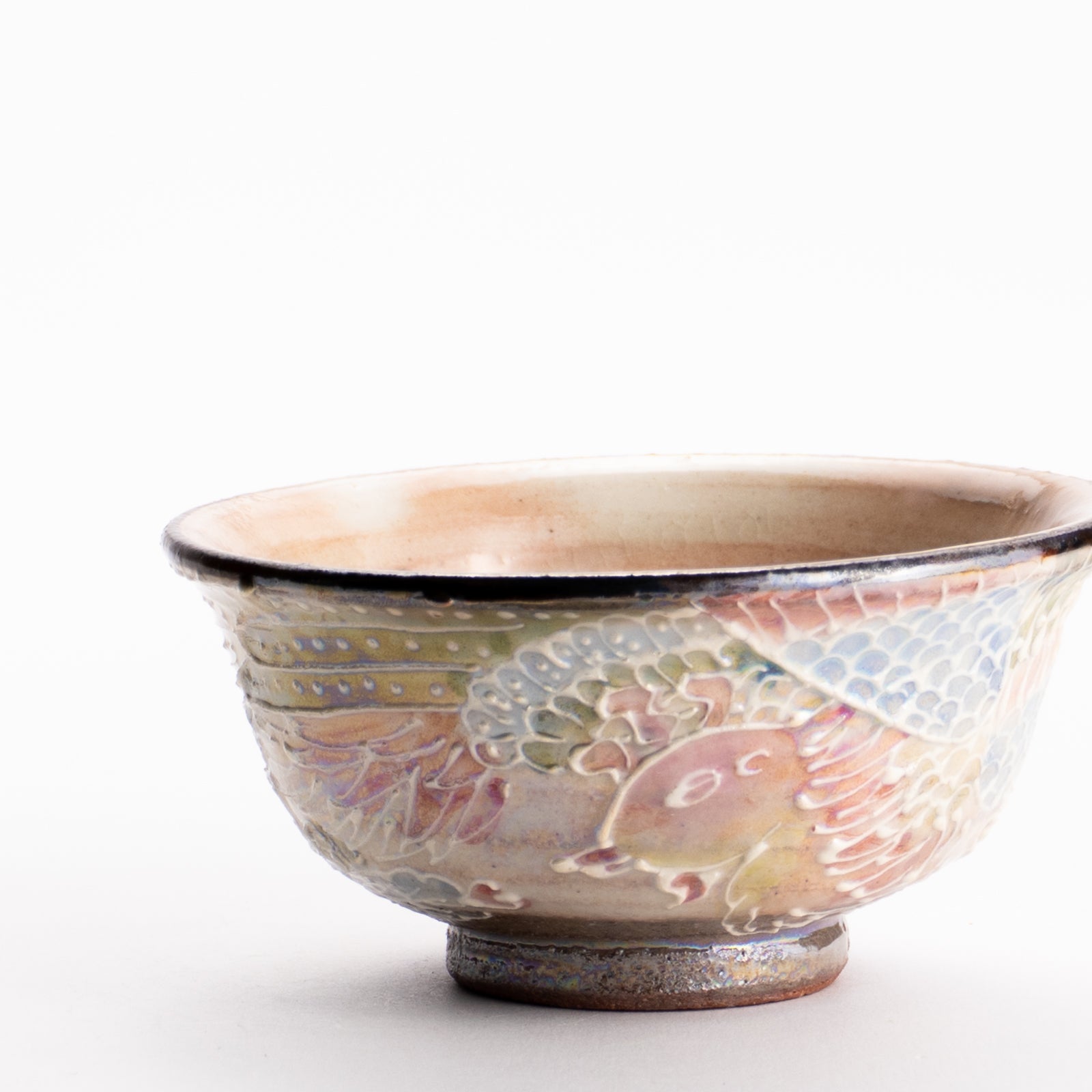 京都清水烧 酒杯 光泽彩 凤凰｜俊山窑｜KOTOPOTTER