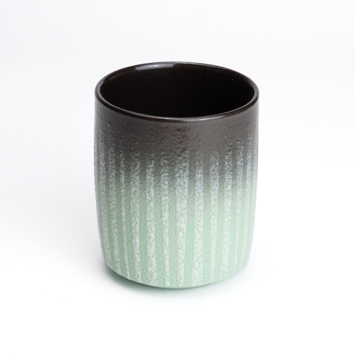 切立湯呑　釉泥彩 若草色　竹村陽太郎 - Handcrafted Japanese pottery from Kyoto - Kyo ware / Kiyomizu ware.