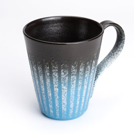 マグカップ　釉泥彩 紺藍色　竹村陽太郎 - Handcrafted Japanese pottery from Kyoto - Kyo ware / Kiyomizu ware.