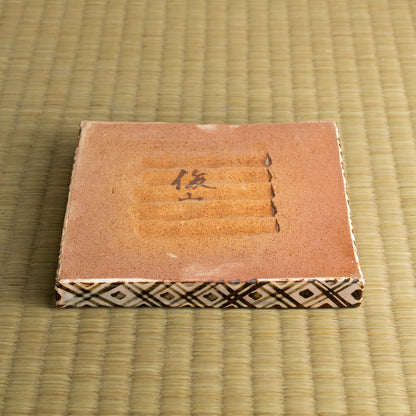 【清水焼】角皿　乾山写「柳に鶯」　俊山窯 KOTOPOTTER