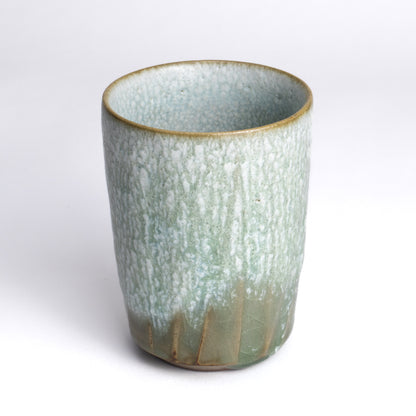 湯呑　灰釉B　竹村繁男 - Handcrafted Japanese pottery from Kyoto - Kyo ware / Kiyomizu ware.