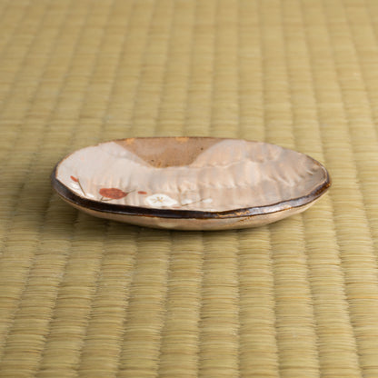 【清水焼】楕円小皿　梅　俊山窯 KOTOPOTTER