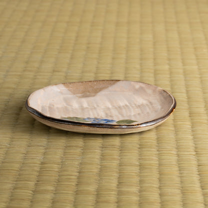 【清水焼】楕円小皿　紫陽花　俊山窯 KOTOPOTTER
