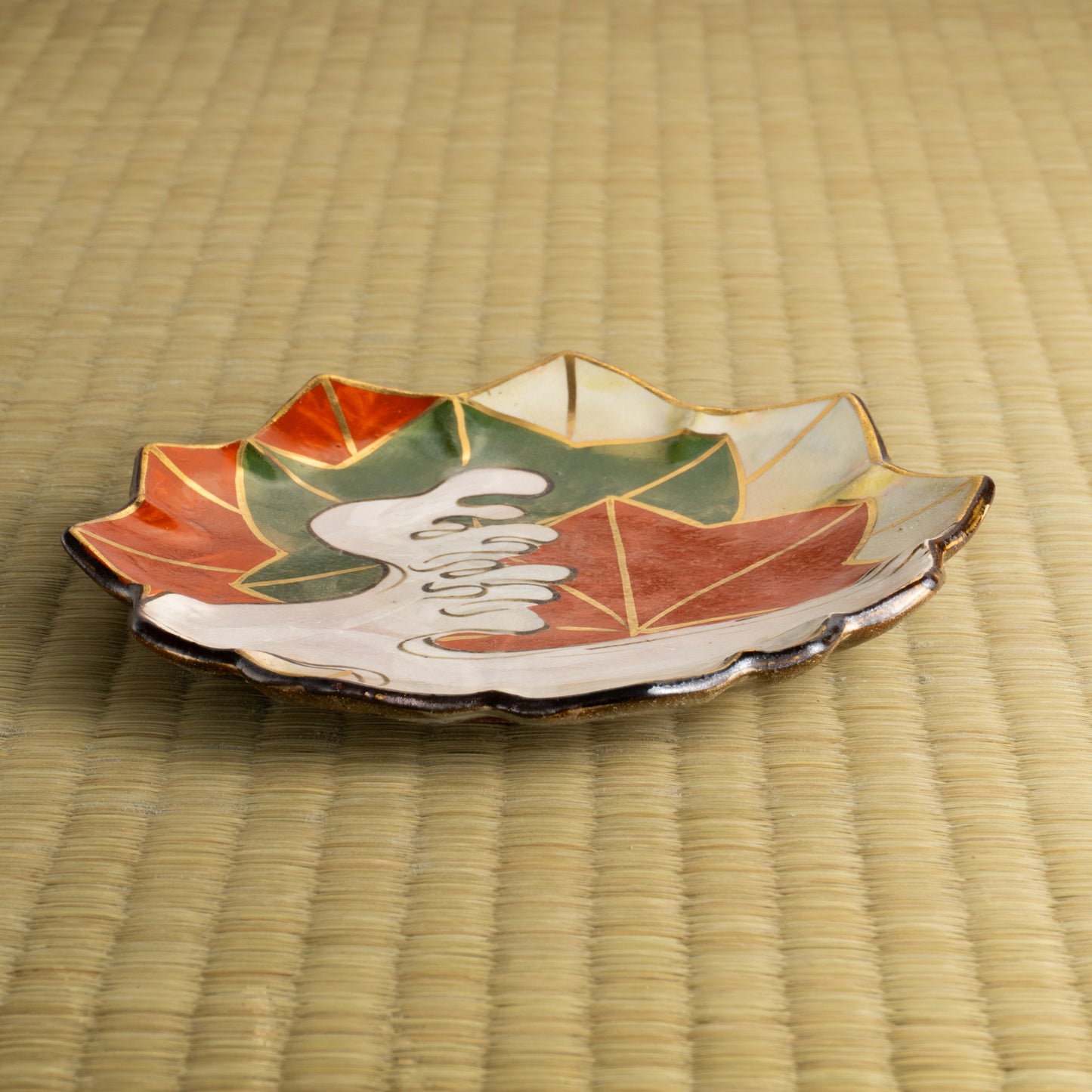 【清水焼】6寸皿　乾山写 竜田川B　俊山窯 KOTOPOTTER