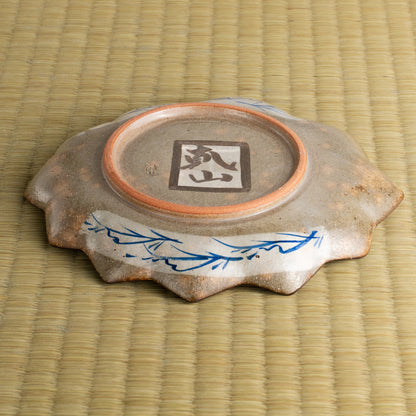 【清水焼】6寸皿　乾山写 竜田川C　俊山窯 KOTOPOTTER