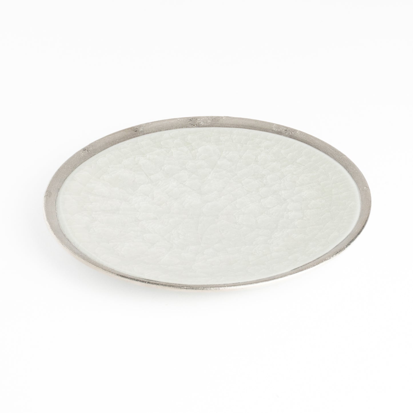 【清水焼】ディッシュ　亀甲貫入グレー　陶仙窯 KOTOPOTTER