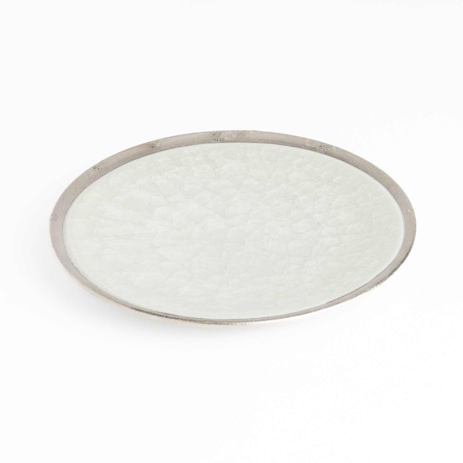 【清水焼】ディッシュ　亀甲貫入グレー　陶仙窯 KOTOPOTTER