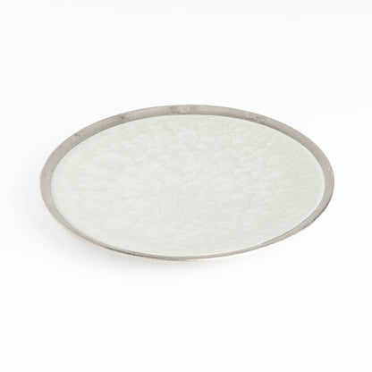 【清水焼】ディッシュ　亀甲貫入グレー　陶仙窯 KOTOPOTTER