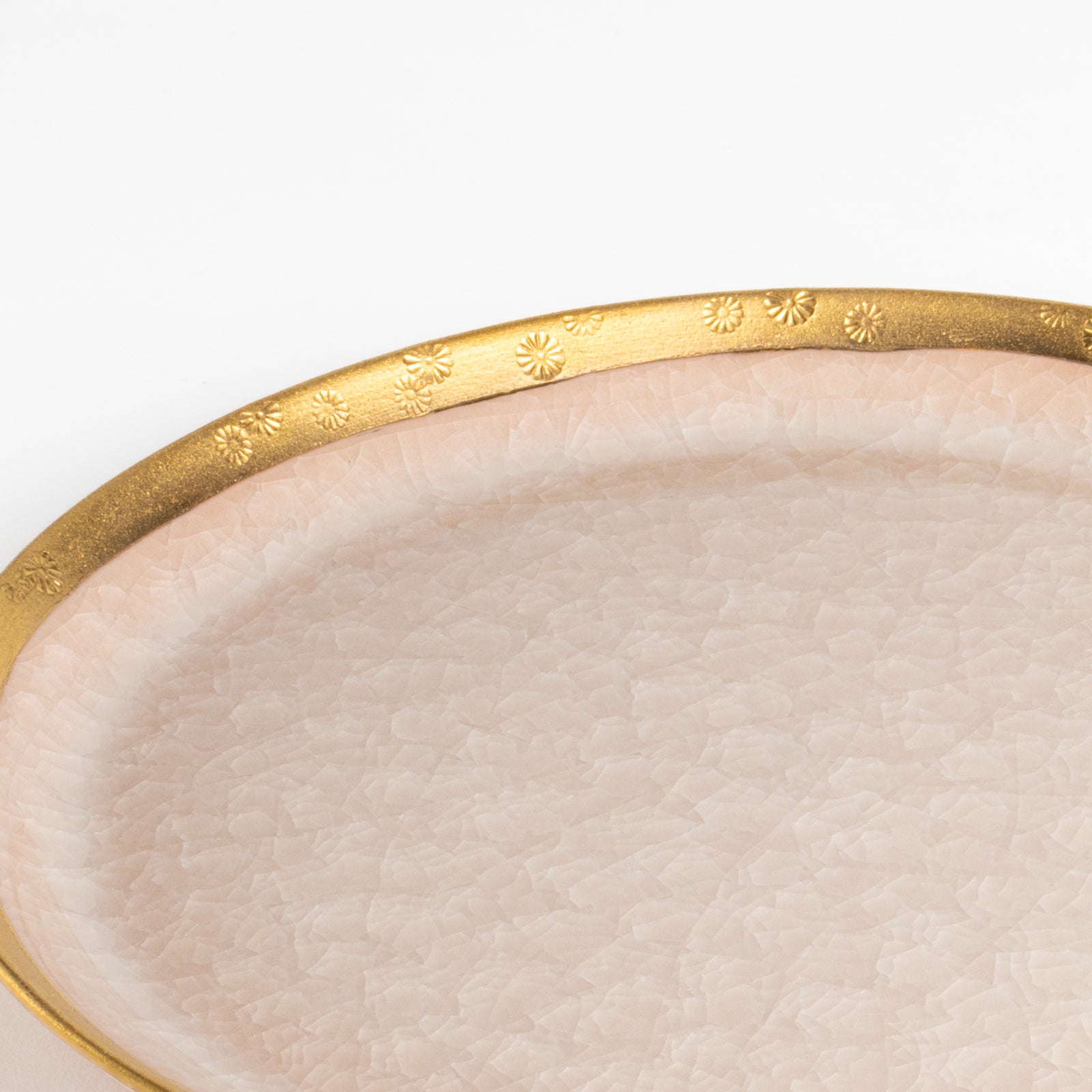 【清水焼】プレートL　亀甲貫入ピンク　陶仙窯 KOTOPOTTER