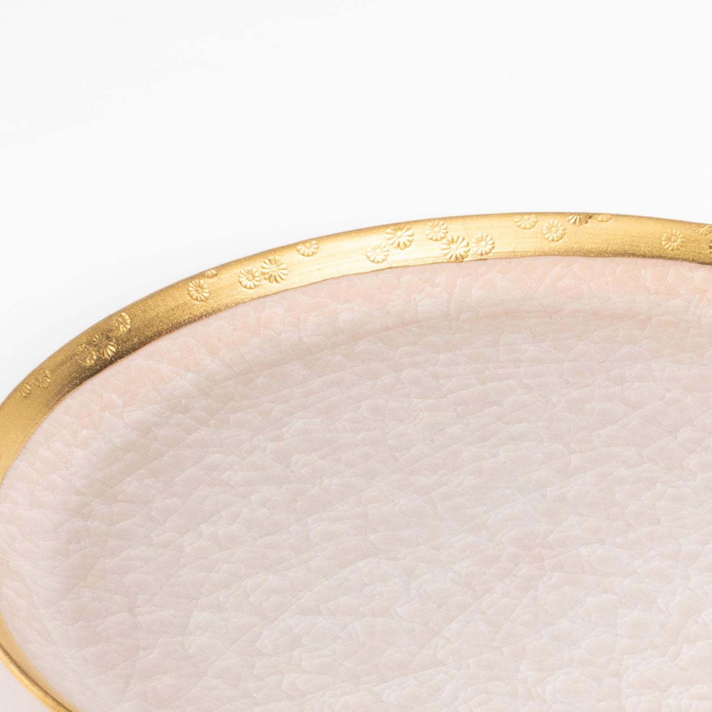 【清水焼】プレートM　亀甲貫入ピンク　陶仙窯 KOTOPOTTER