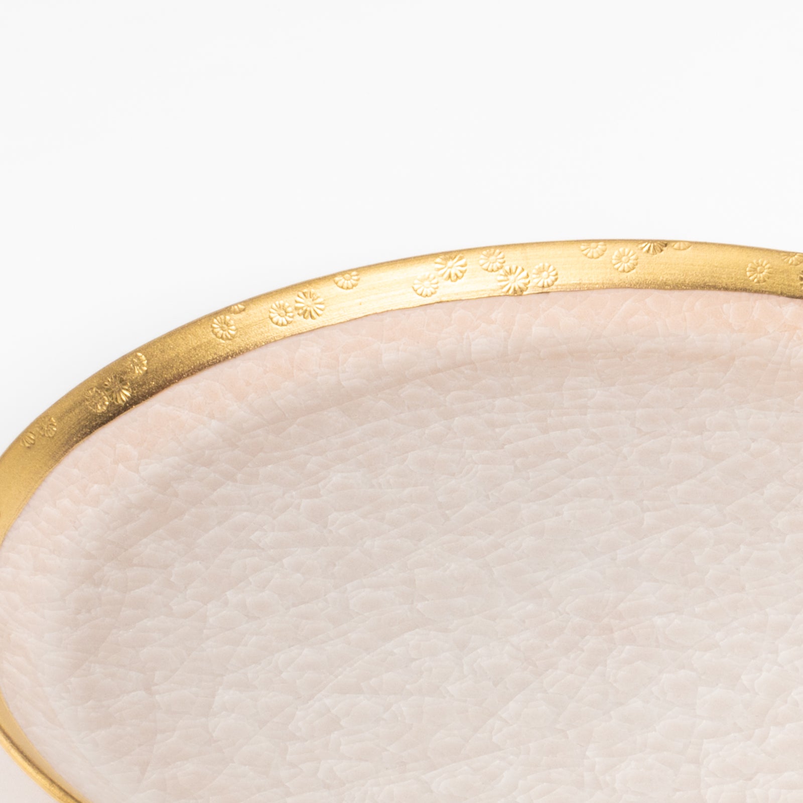 【清水焼】プレートM　亀甲貫入ピンク　陶仙窯 KOTOPOTTER