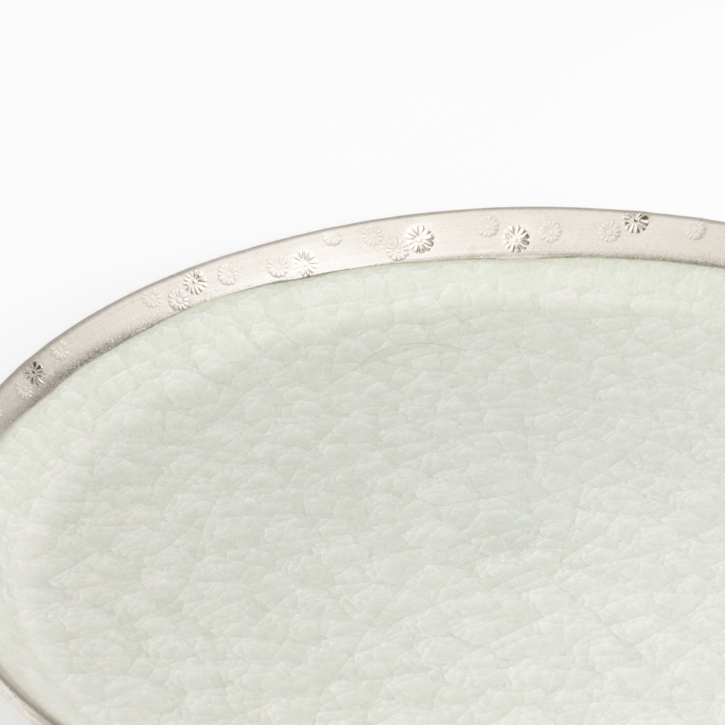 【清水焼】プレートS　亀甲貫入グレー　陶仙窯 KOTOPOTTER