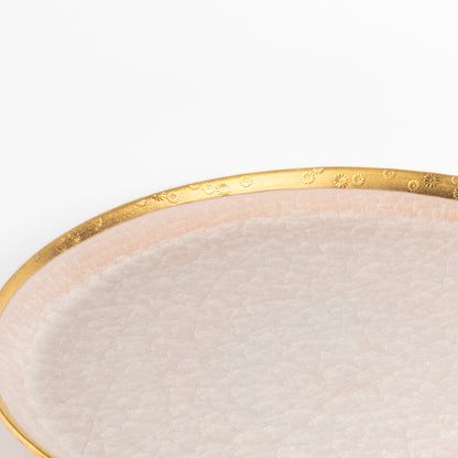 【清水焼】プレートS　亀甲貫入ピンク　陶仙窯 KOTOPOTTER