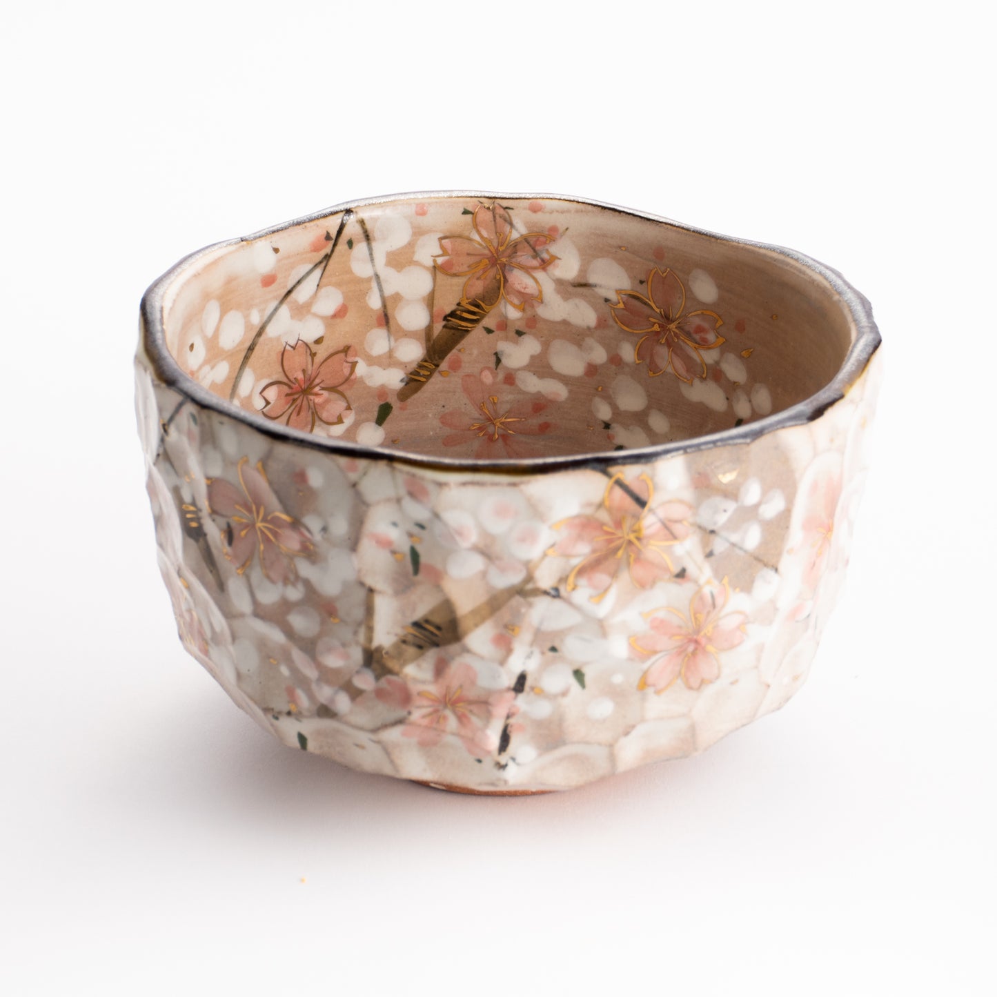 【清水焼】抹茶碗　しだれ桜　俊山窯 KOTOPOTTER