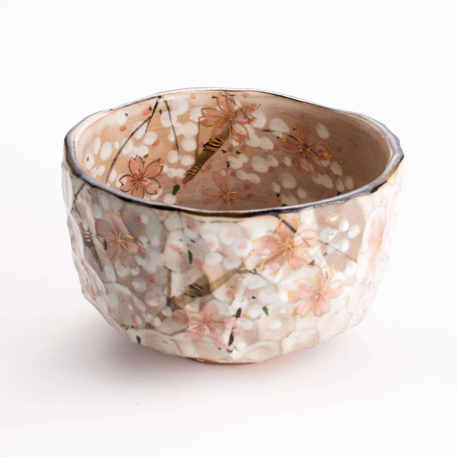 【清水焼】抹茶碗　しだれ桜　俊山窯 KOTOPOTTER