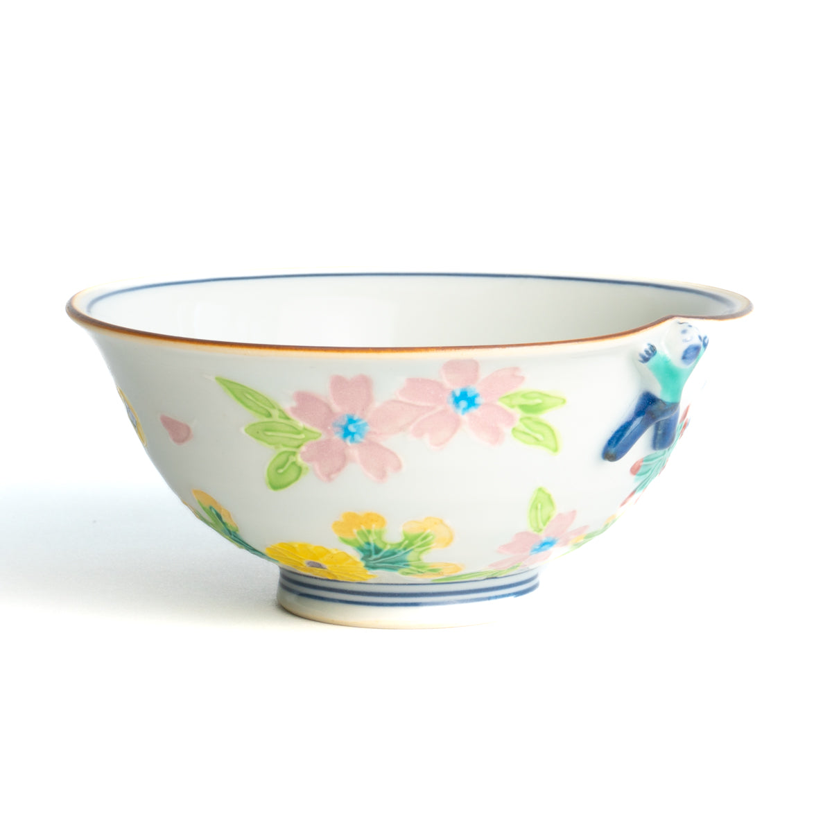 京都 清水焼】ご飯茶碗 一閑人交趾草花「福」 秀峰堂｜コトポッター