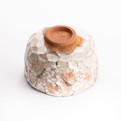 【清水焼】抹茶碗　しだれ桜　俊山窯 KOTOPOTTER