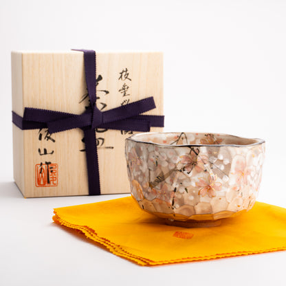 【清水焼】抹茶碗　しだれ桜　俊山窯 KOTOPOTTER