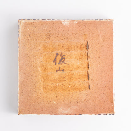 【清水焼】角皿　乾山写「柳に鶯」　俊山窯 KOTOPOTTER