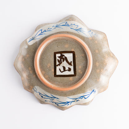 【清水焼】6寸皿　乾山写 竜田川C　俊山窯 KOTOPOTTER