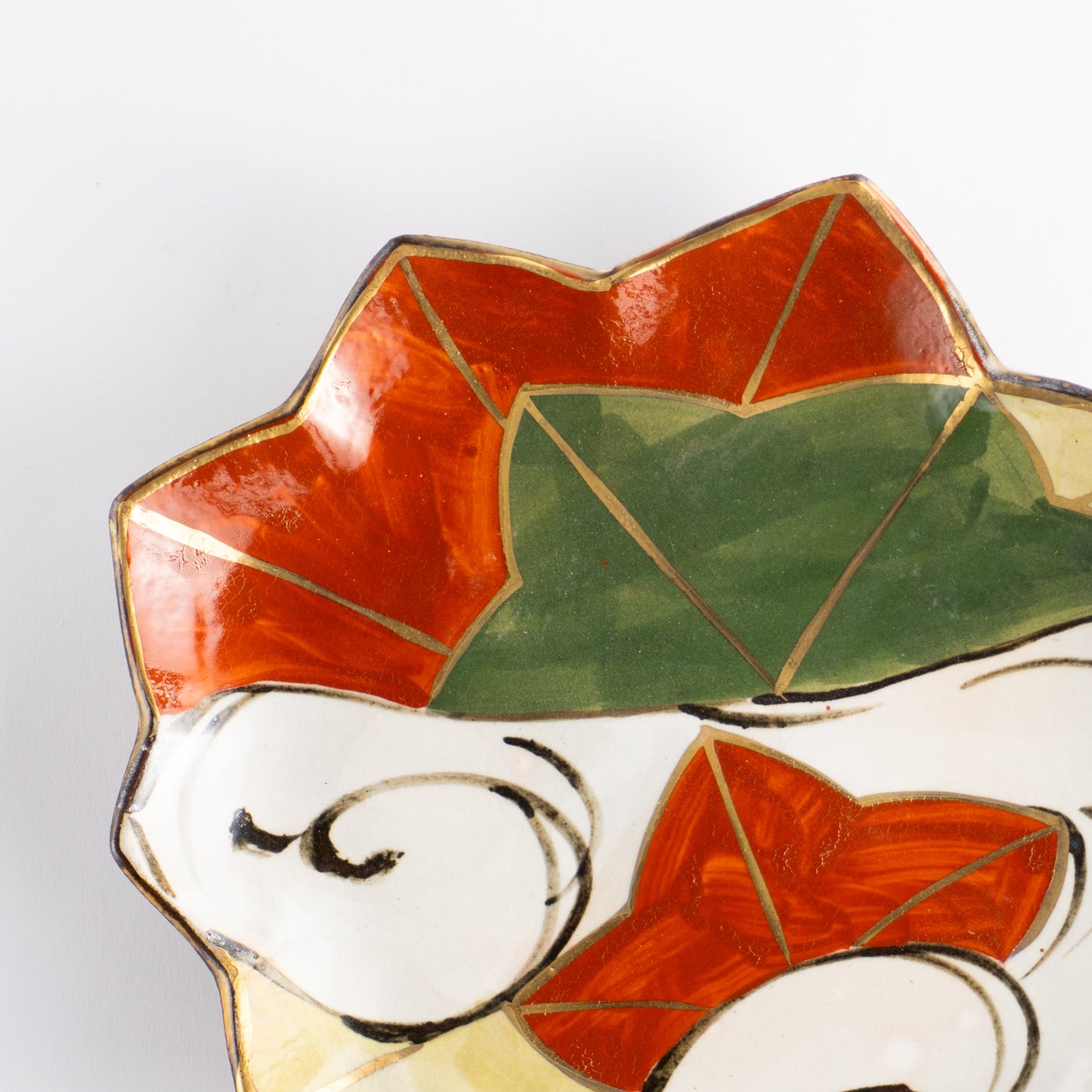 【清水焼】6寸皿　乾山写 竜田川A　俊山窯 KOTOPOTTER