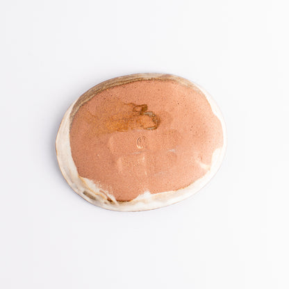 【清水焼】楕円小皿　梅　俊山窯 KOTOPOTTER