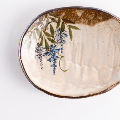 【清水焼】楕円小皿　藤　俊山窯 KOTOPOTTER
