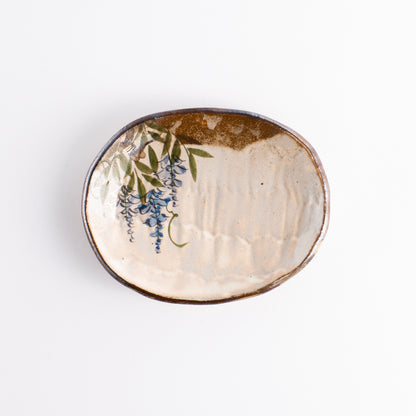 【清水焼】楕円小皿　藤　俊山窯 KOTOPOTTER
