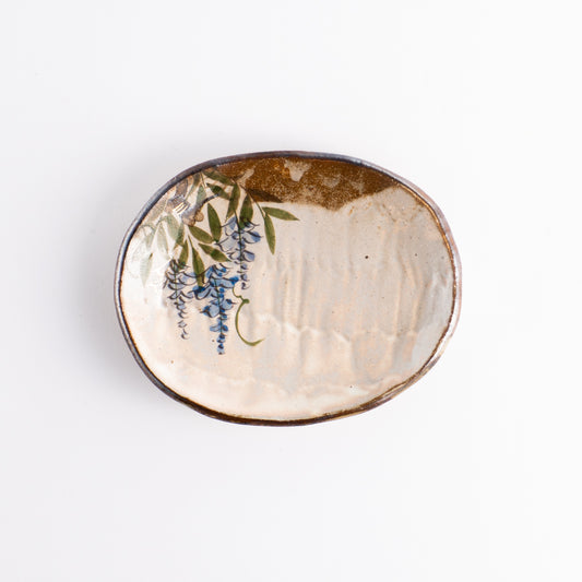 【清水焼】楕円小皿　藤　俊山窯 KOTOPOTTER