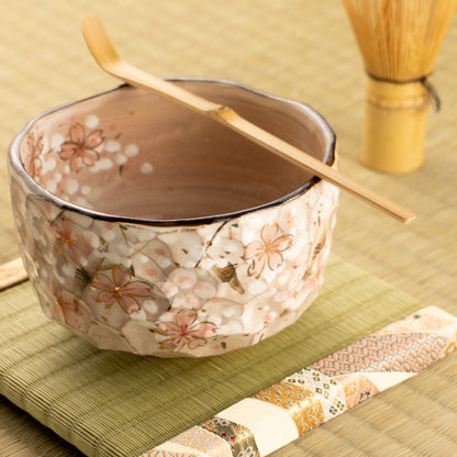 【清水焼】抹茶碗　しだれ桜　俊山窯 KOTOPOTTER