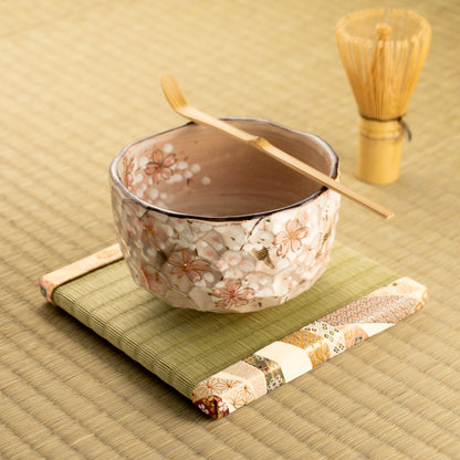【清水焼】抹茶碗　しだれ桜　俊山窯 KOTOPOTTER