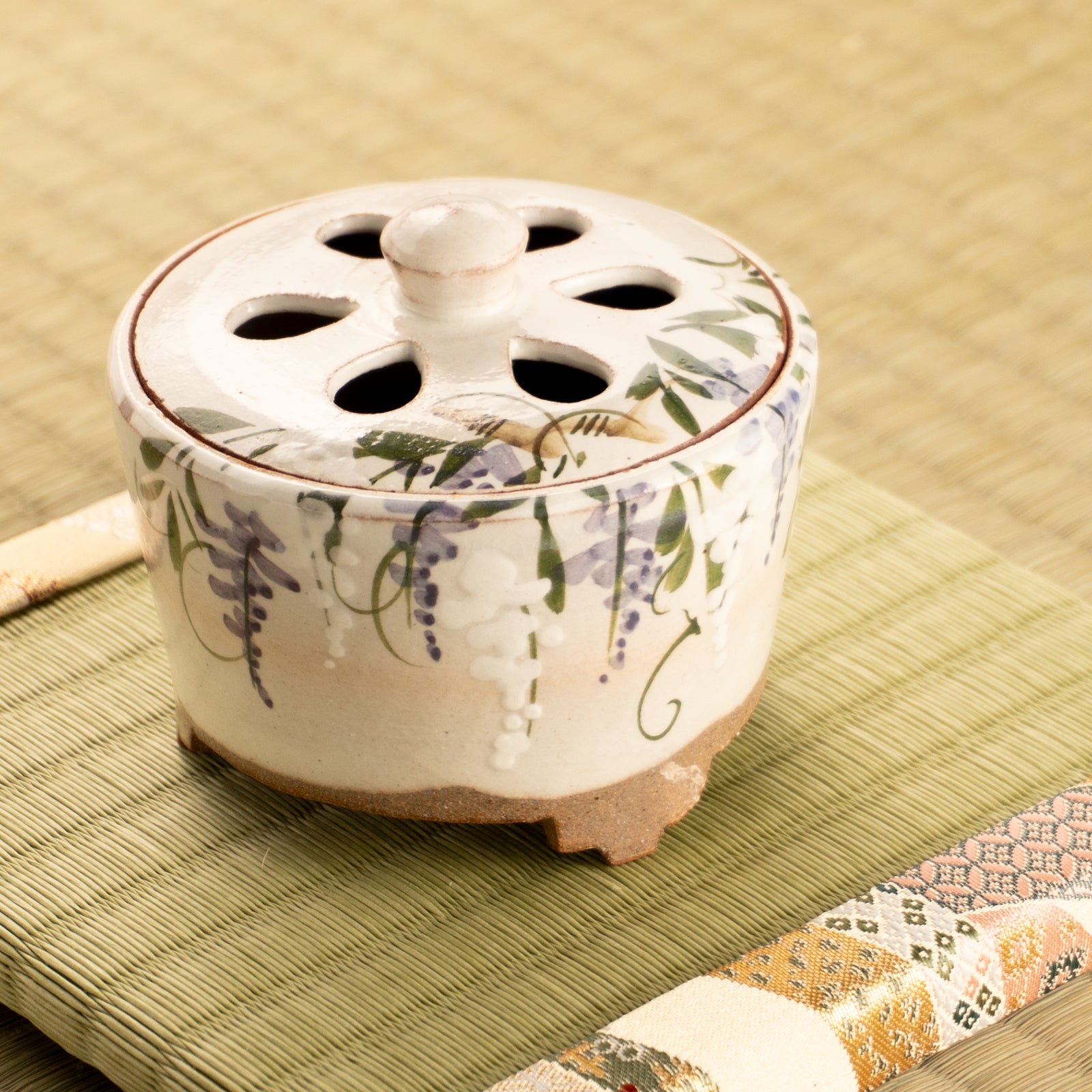 【清水焼】香炉　藤　俊山窯 KOTOPOTTER