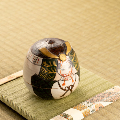 【清水焼】蓋物　若武者　俊山窯 KOTOPOTTER