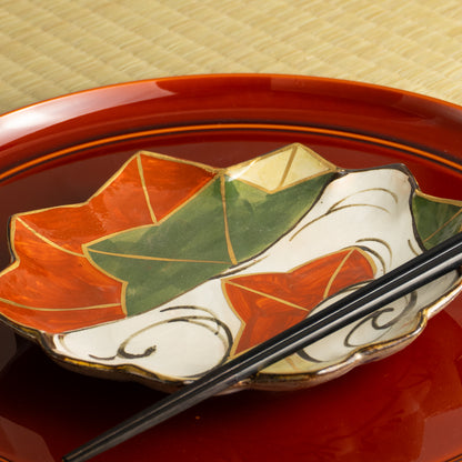 【清水焼】6寸皿　乾山写 竜田川A　俊山窯 KOTOPOTTER