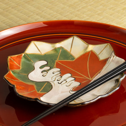 【清水焼】6寸皿　乾山写 竜田川B　俊山窯 KOTOPOTTER