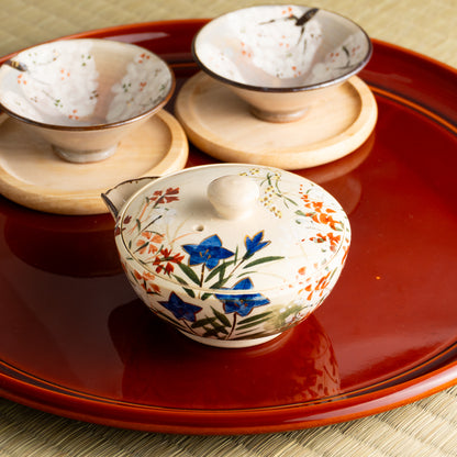 【清水焼】玉露宝瓶　秋草　俊山窯 KOTOPOTTER