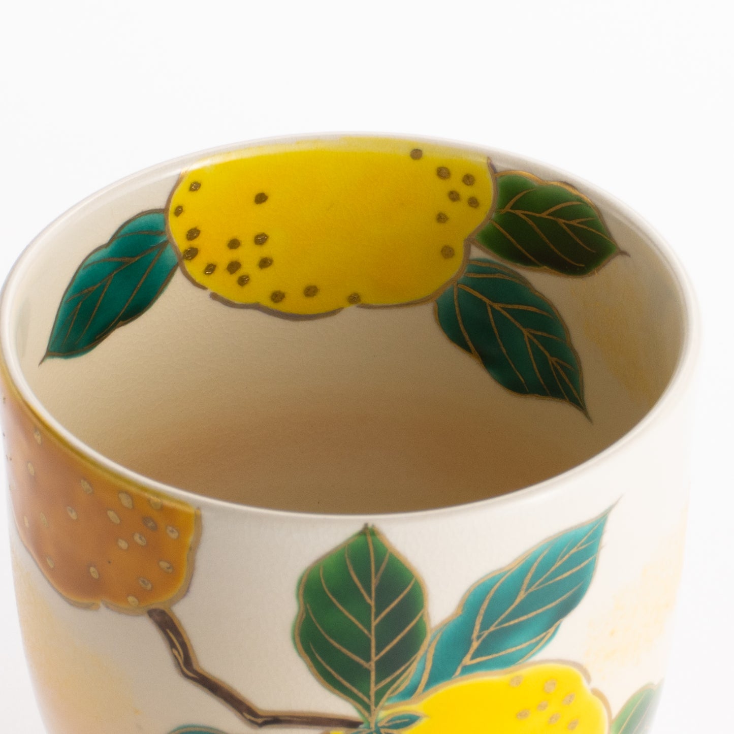 抹茶碗(筒型)　色絵柚子 KOTOPOTTER