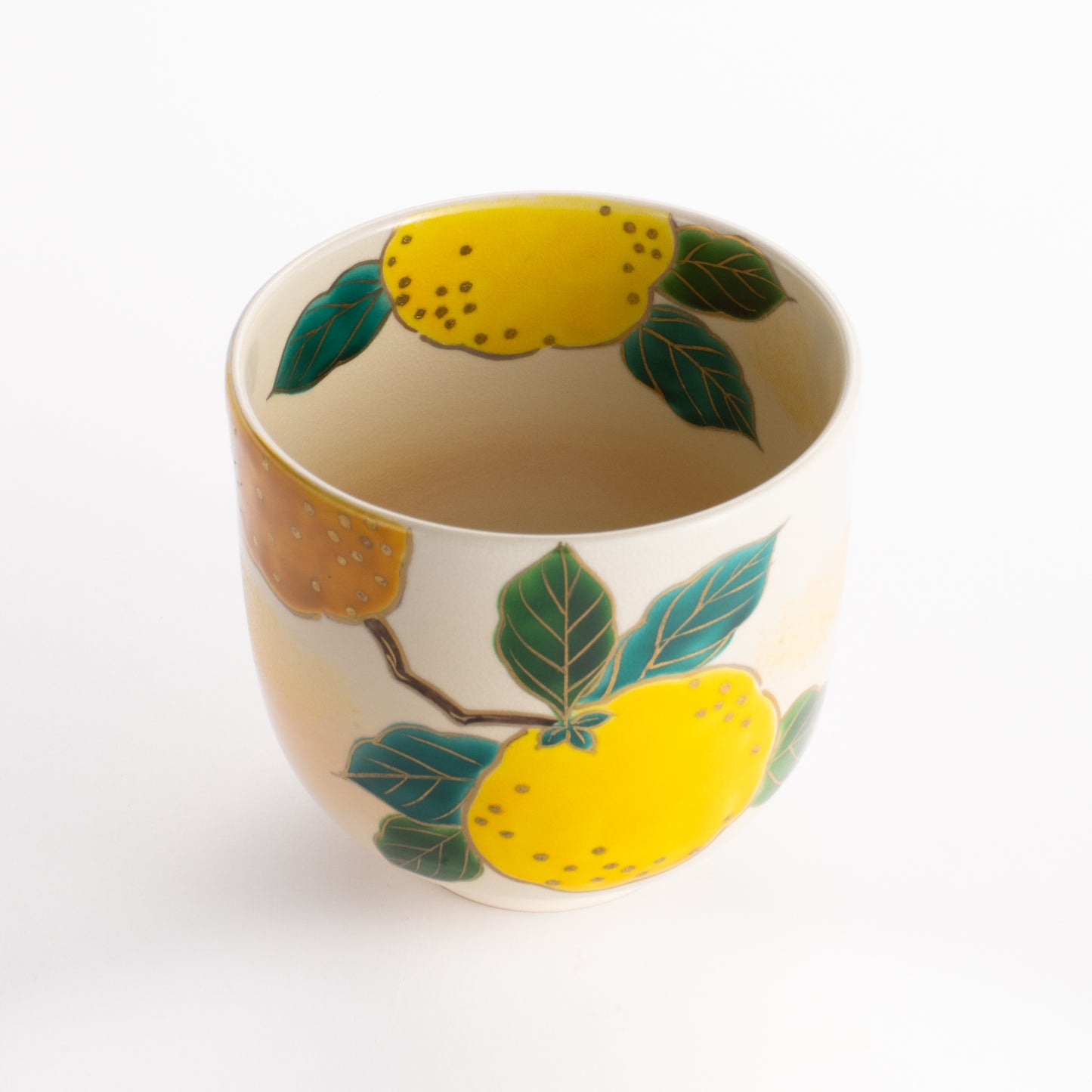 抹茶碗(筒型)　色絵柚子 KOTOPOTTER