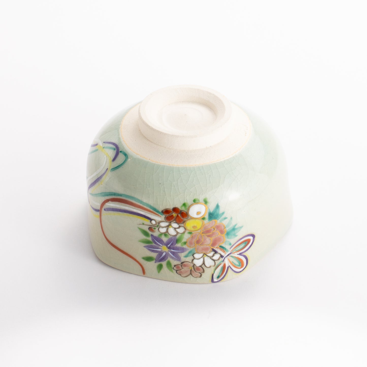 抹茶碗　灰釉花熨斗　宗絢 KOTOPOTTER