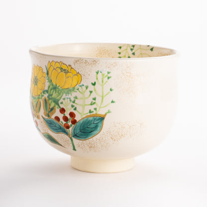 抹茶碗　福寿草　宗絢 KOTOPOTTER