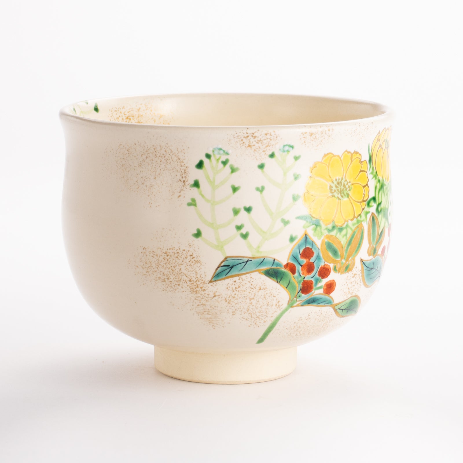 抹茶碗　福寿草　宗絢 KOTOPOTTER