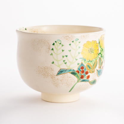 抹茶碗　福寿草　宗絢 KOTOPOTTER